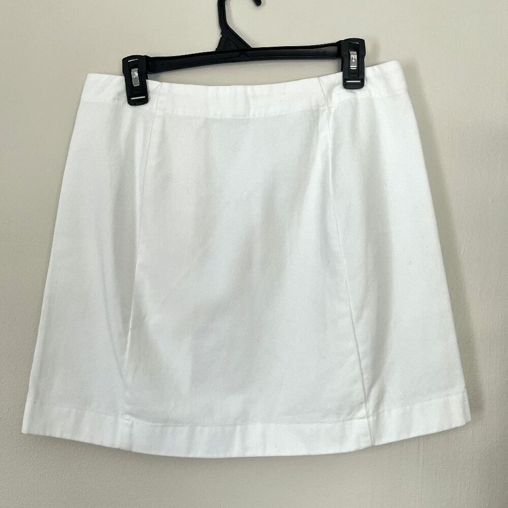 Michael Kors White Nautical Sailor Mini Skirt Gold Buttons 8 - Picture 6 of 10